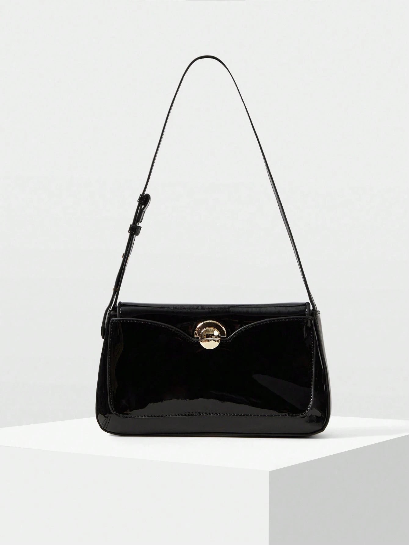 Flap Shoulder Bag with Detail