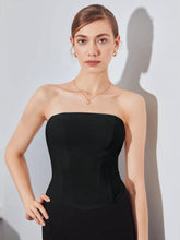 Women's Fabric Bandeau Top with Zipper