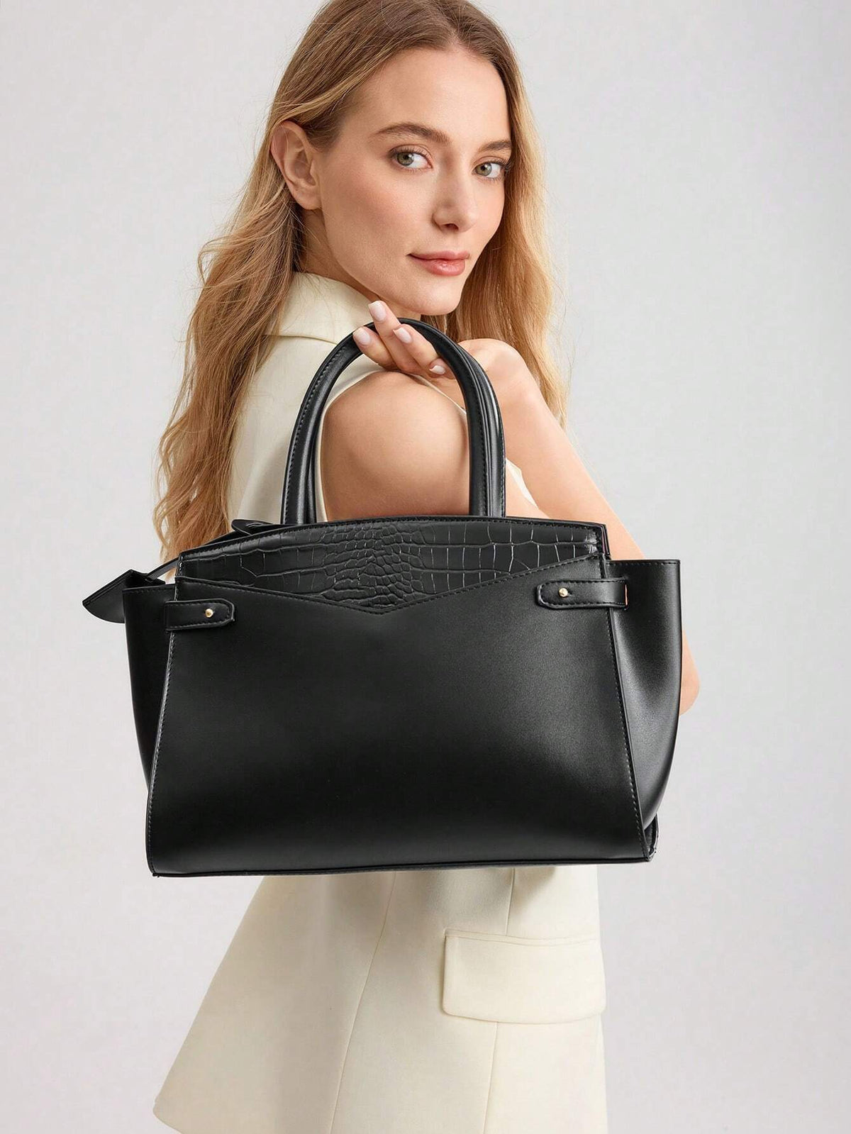Embossed Leather Clutch