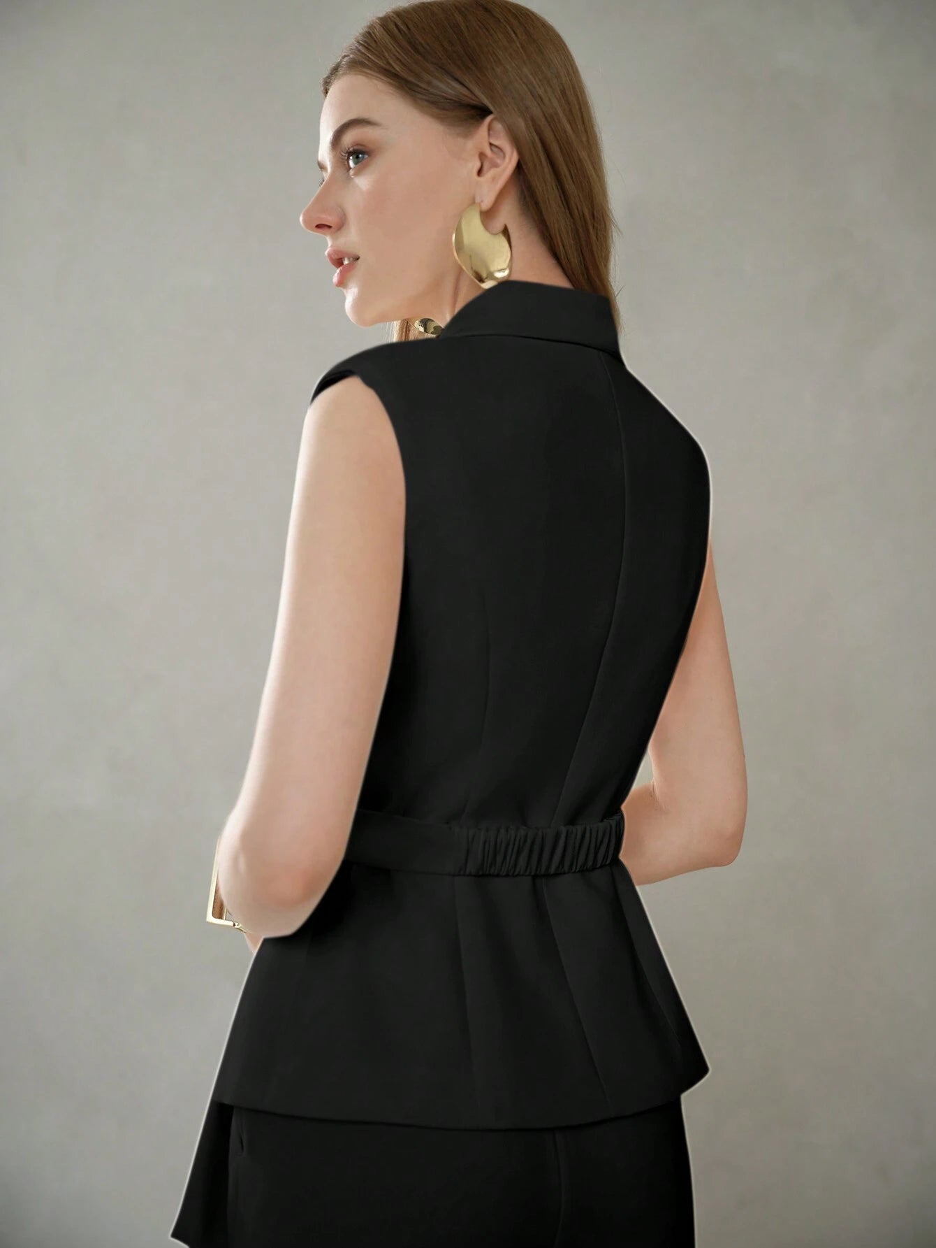 Blazer with Hem Belt