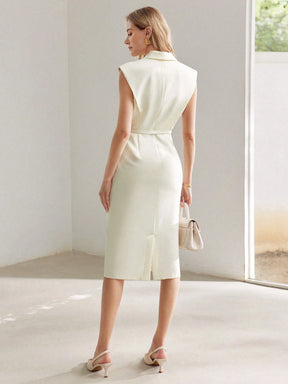 Midi Dress with Belt
