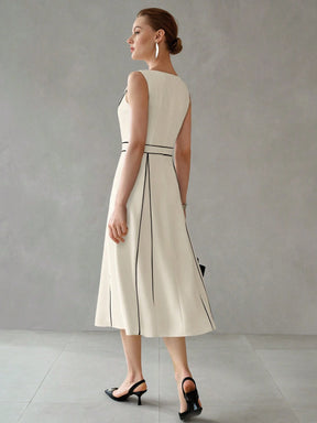 Pleated Midi Dress