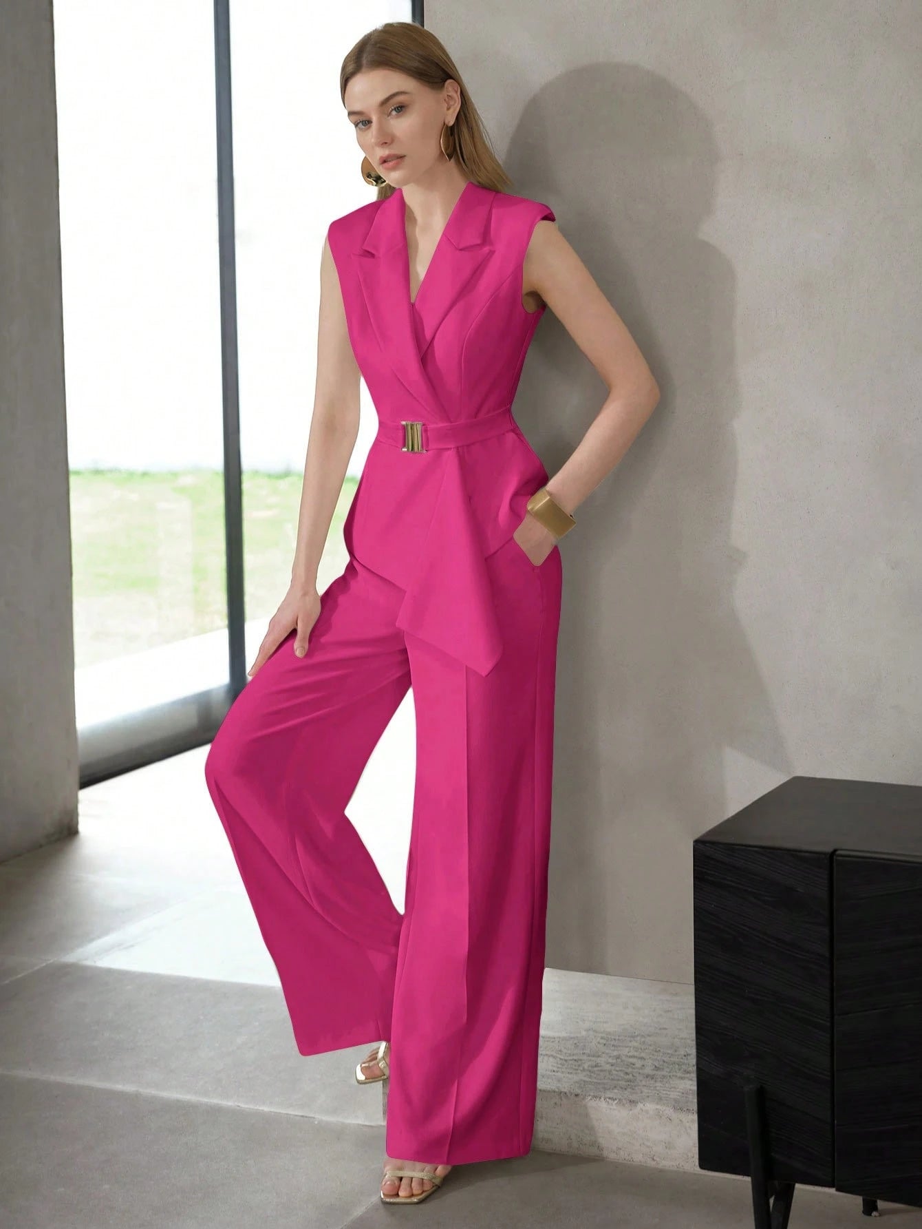 Blazer with Hem Belt