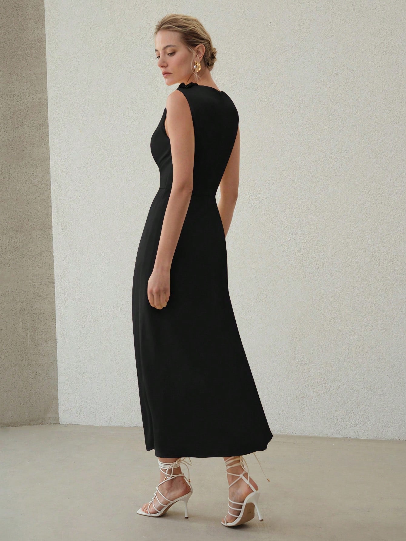Pleated Midi Dress