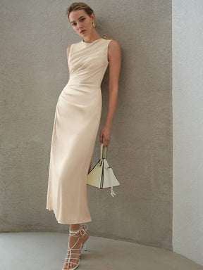 Pleated Midi Dress