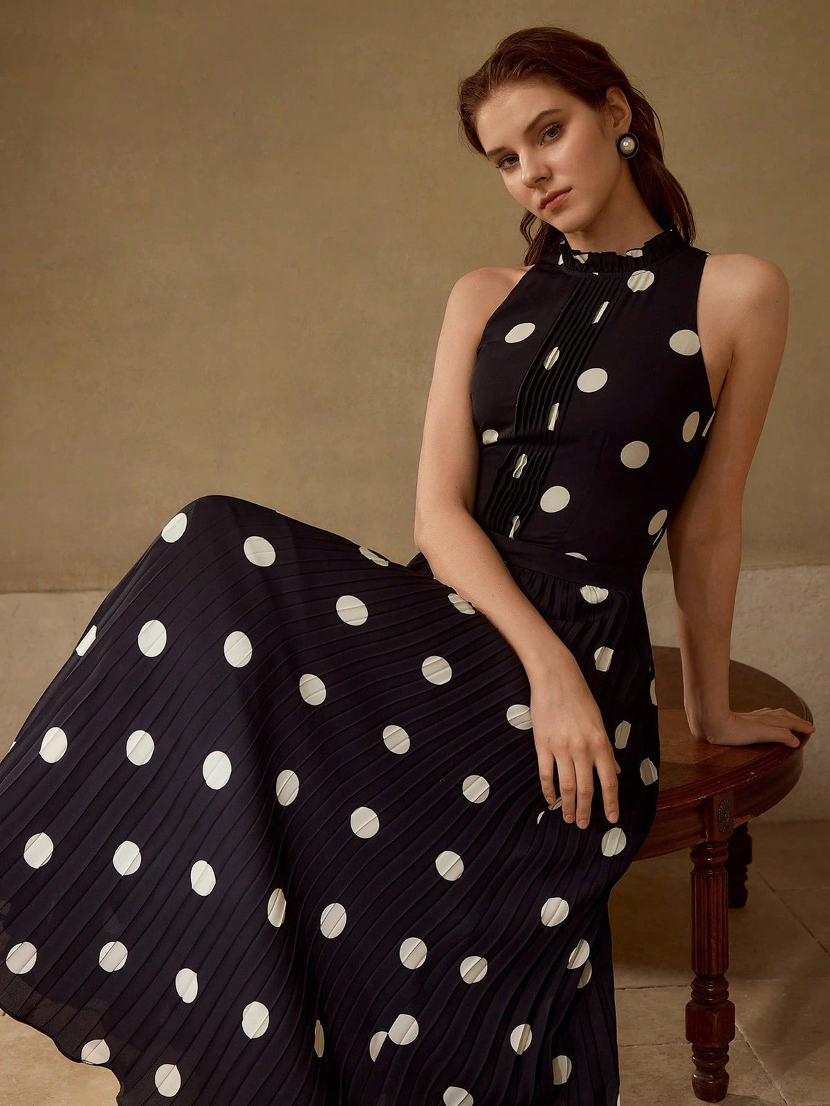 Pleated Long Dress