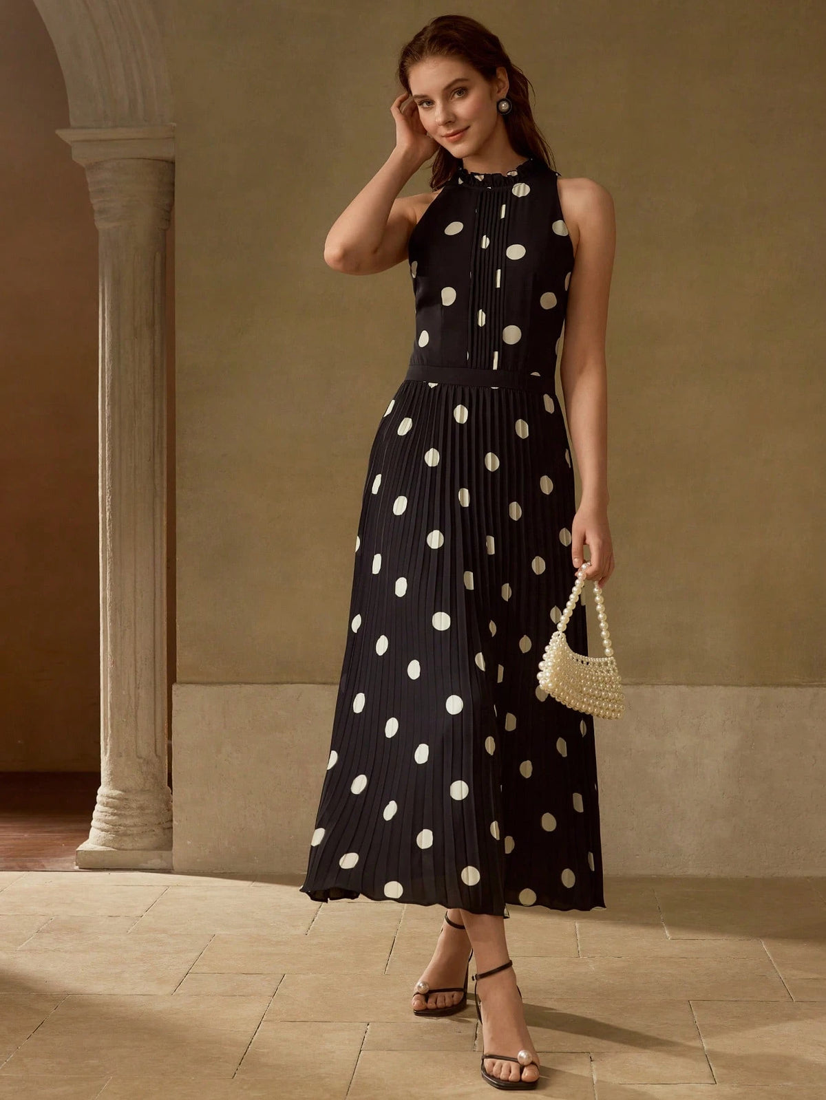 Pleated Long Dress