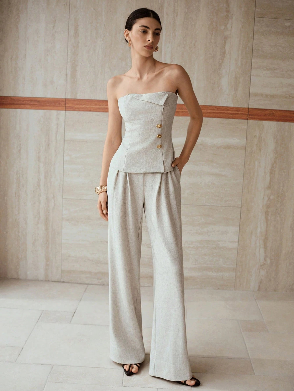 Slim Fit Tank Top and Pants Set