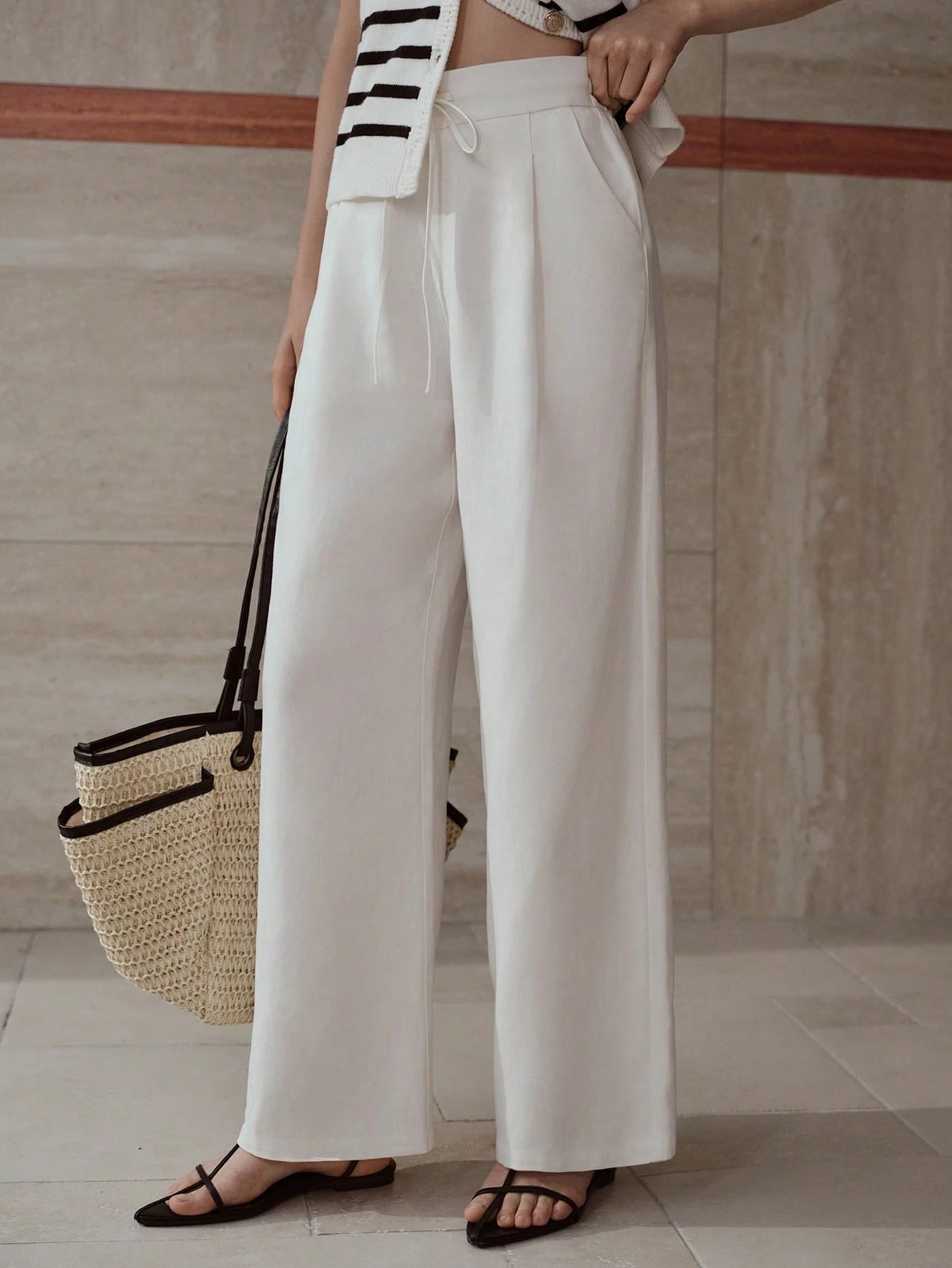 Drawstring Waist Pants
