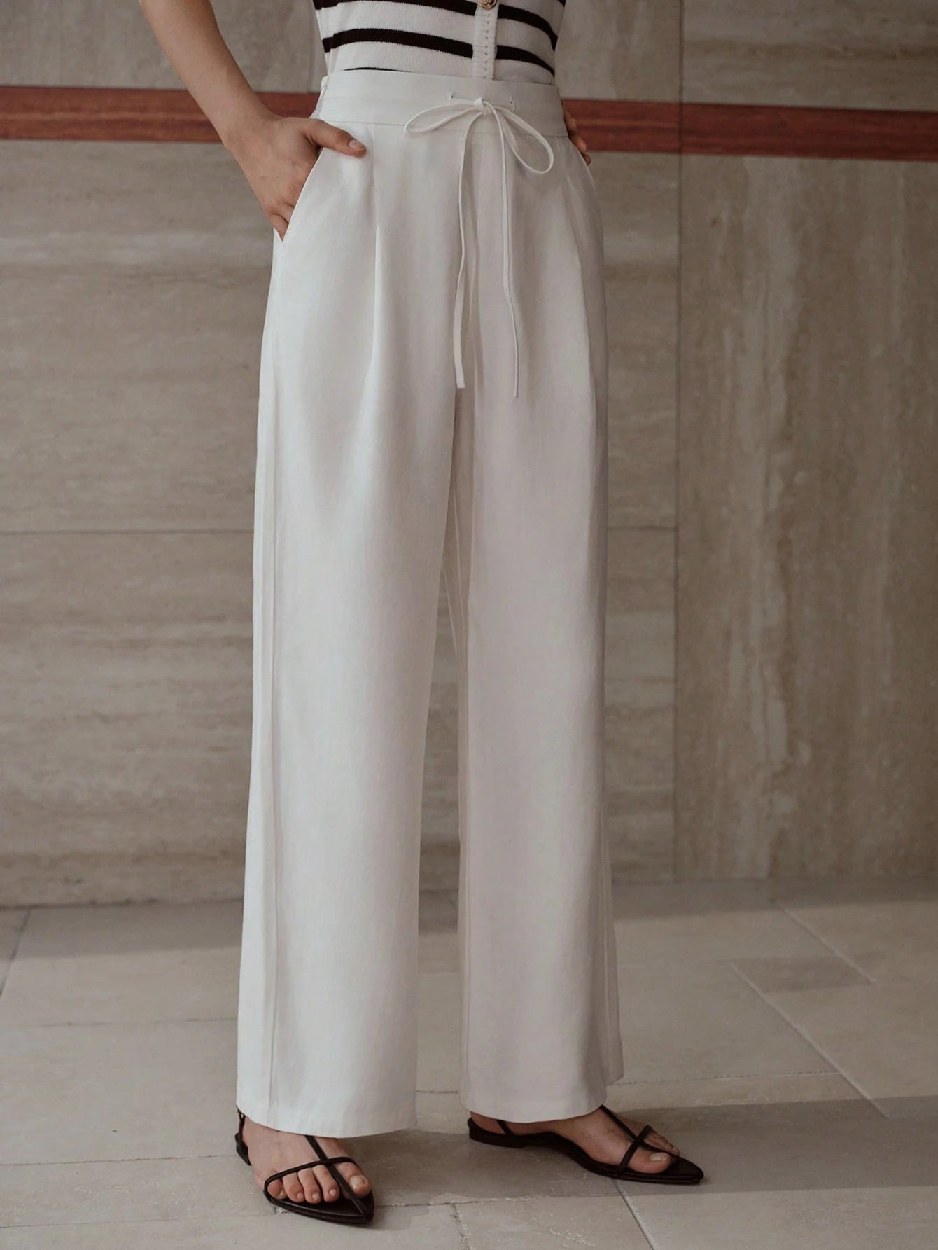 Drawstring Waist Pants